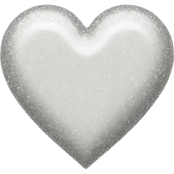 white glitter heart emoji
