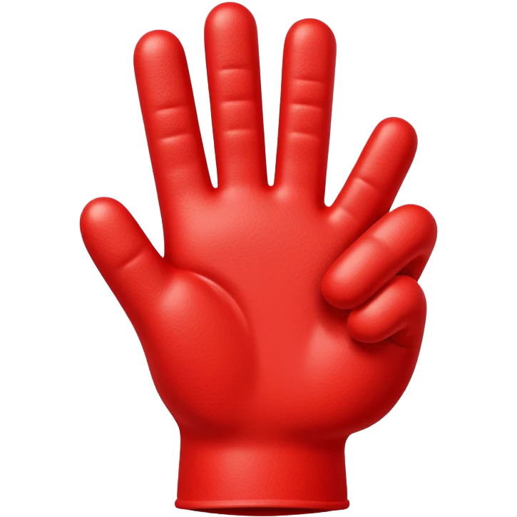 red foam hand #31 emoji