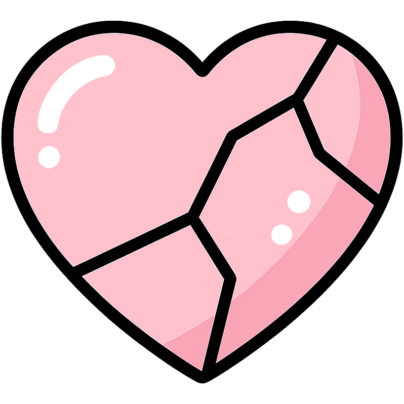 heart shaped rose quartz stone icon, polished finish, delicate pink, crystal-like details emoji