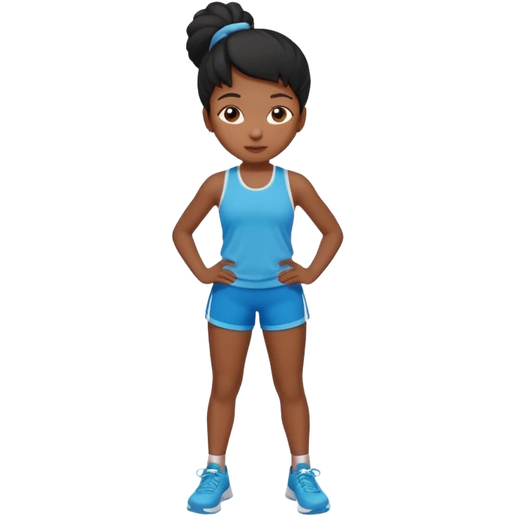 Black gym girl cute emoji