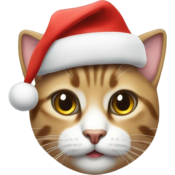 Katze mit WEihnachtsmütze emoji