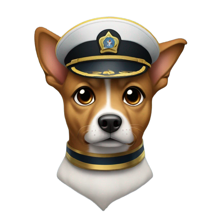 Captain Kirk as a dog emoji