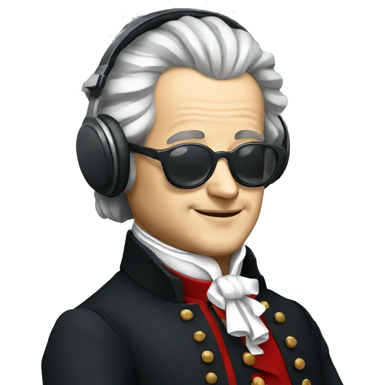 Mozart with Headphone emoji