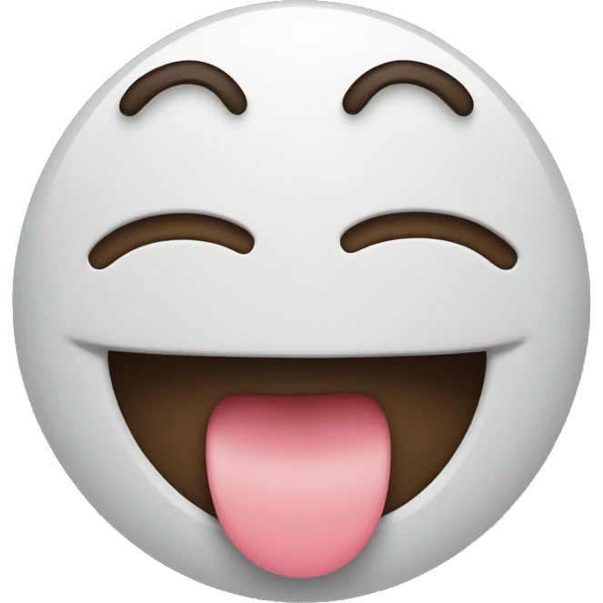 smiling emoji wit tounge out emoji