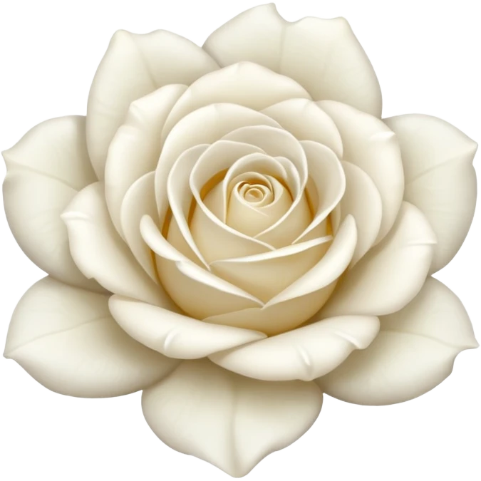 white rose, without green leaves, just flower emoji