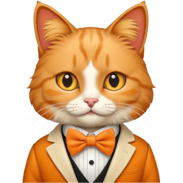 a cat in Tom and Jerry with bow tie emoji