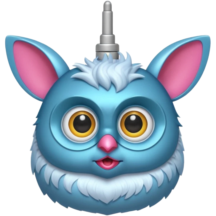 Furby connect with clear antena 1 on head and tiny beak emoji