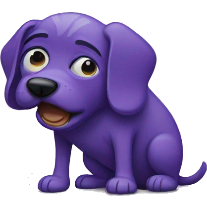 Purple dog crying emoji