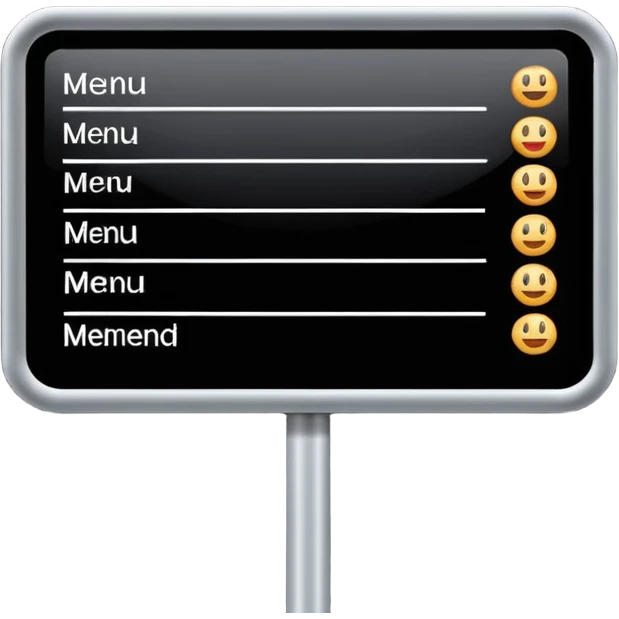 digital menu board emoji