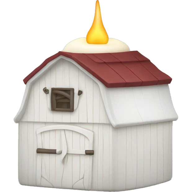 White barn vanilla candle  emoji