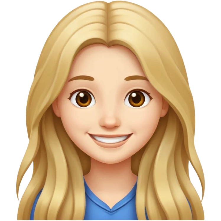 smiling girl with long hair emoji