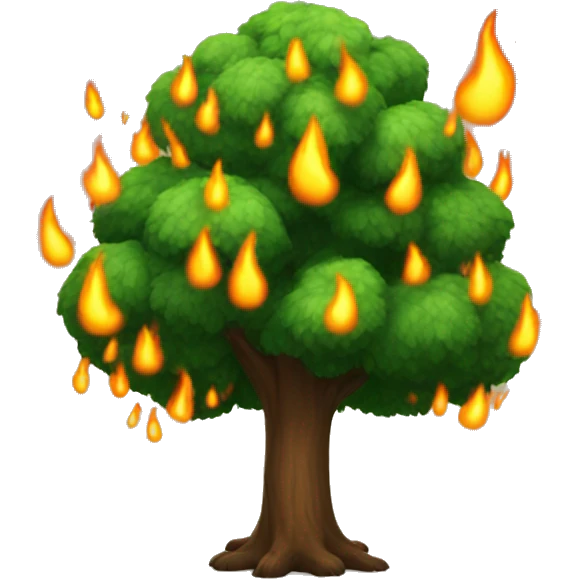 Arbre en feu emoji