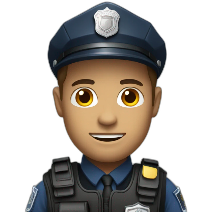 police officer with a tactical gilet emoji