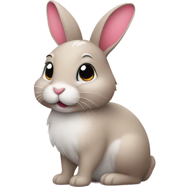 bunny with hearts emoji