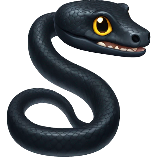 Black tattle snake emoji