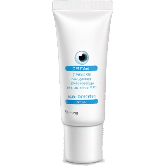 eye cream bottle with label emoji