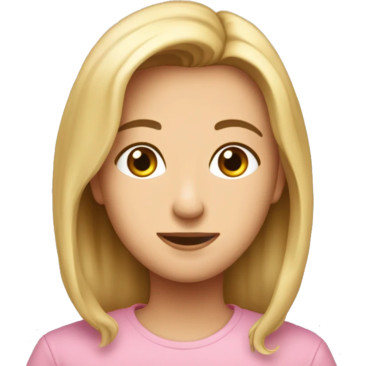 Розовый щенок рядом с девочкой emoji