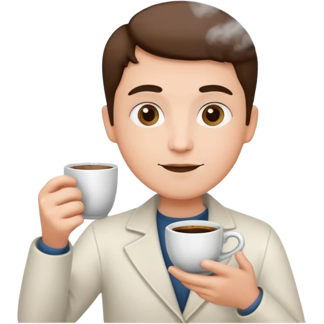 a white hand holding a cup of coffee emoji