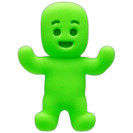 Sour patch kid gummy green emoji