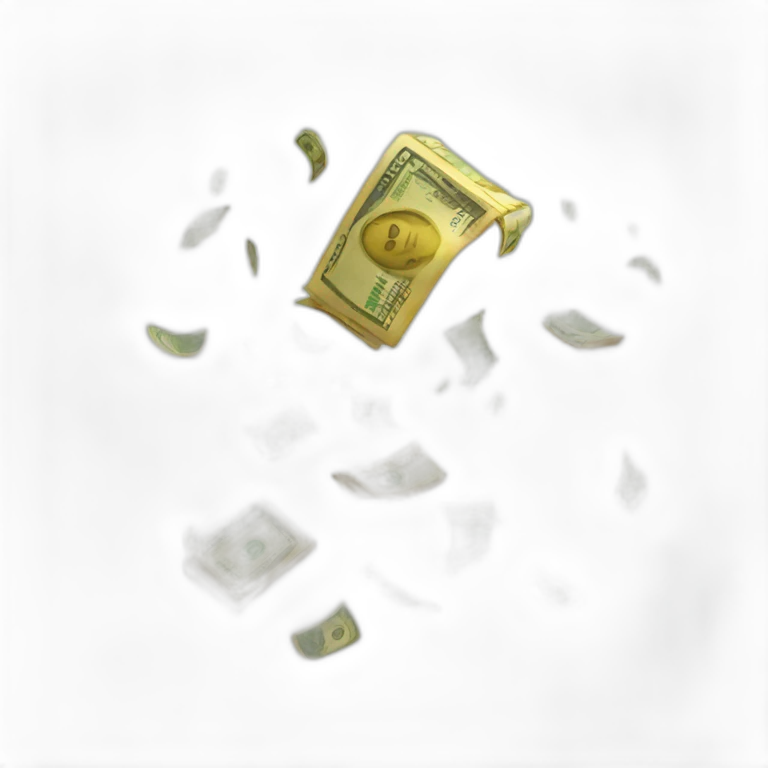 Money falling emoji