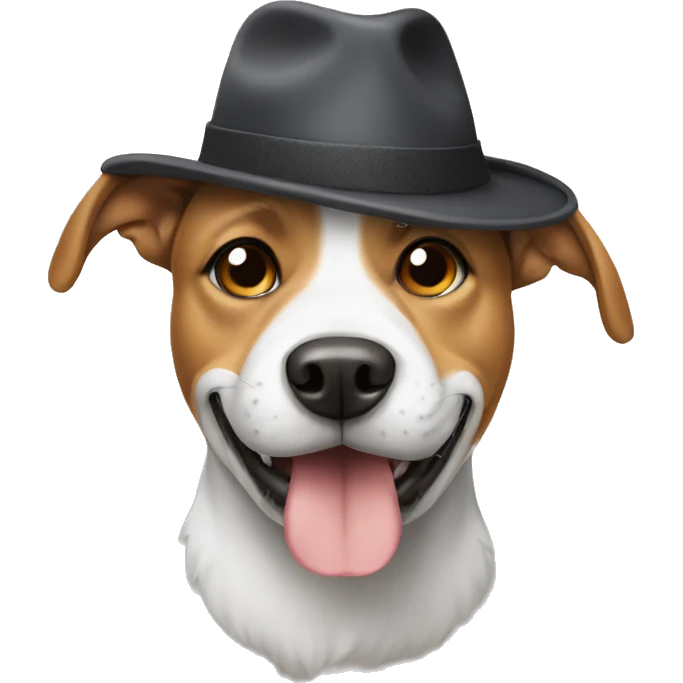 Dog wearing a hat emoji