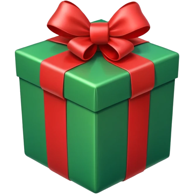 Present Box green and red emoji