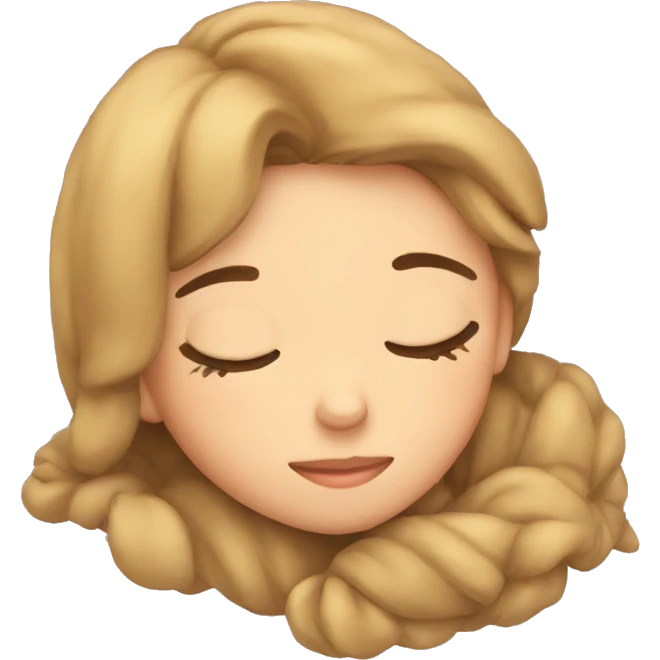 Cute girl sleeping  emoji