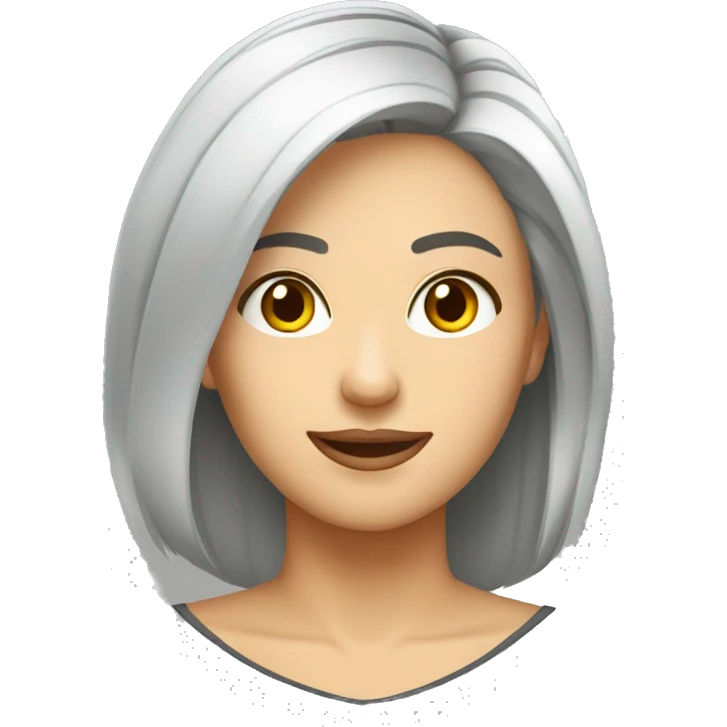 mujer rubia mirando short gray hair emoji