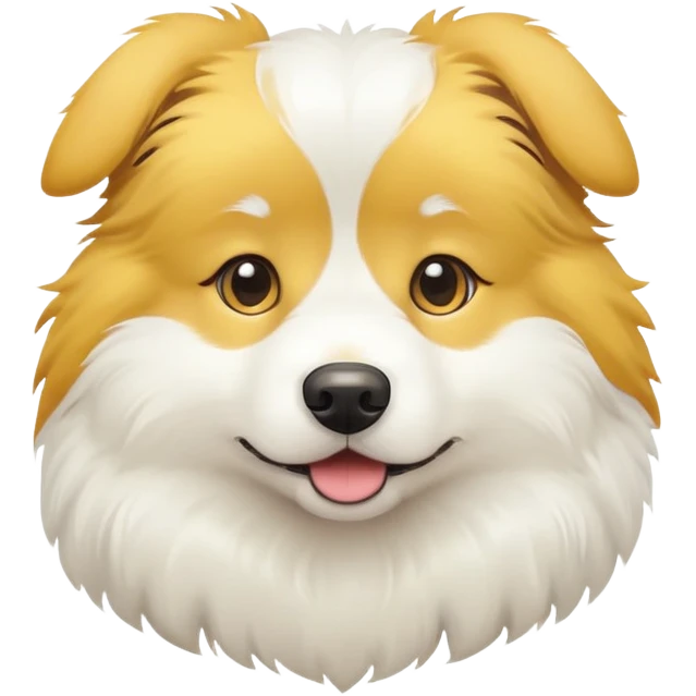 Yellow and white dog emoji