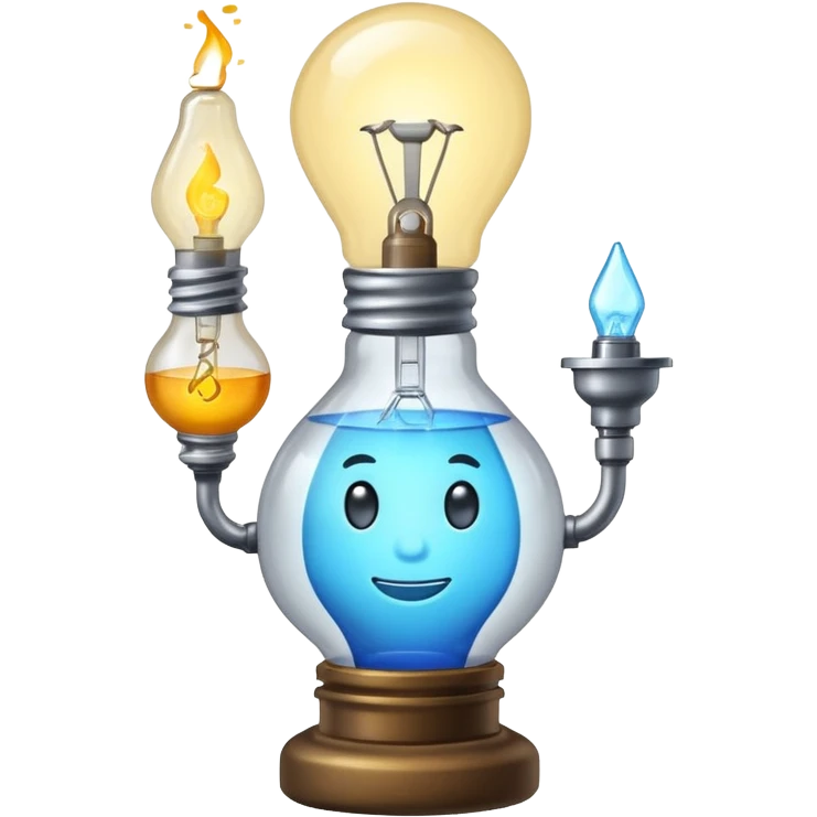 alchemist character lightbulb replaced by glowing vial emoji