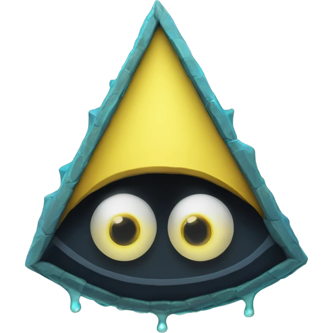 ceaseless watcher of the ocean pressure with a yellow triangle named bill cipher emoji