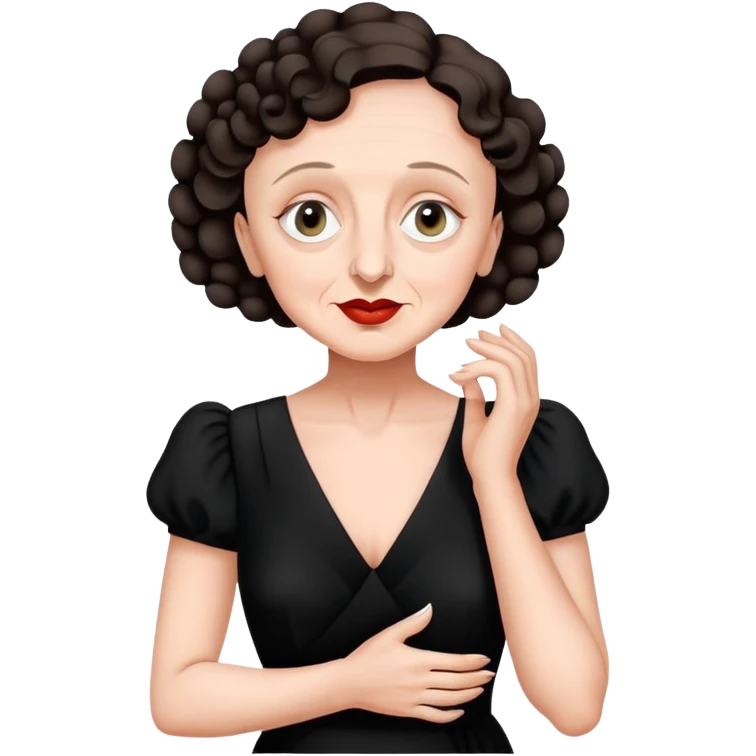 Edith Piaf with emoji