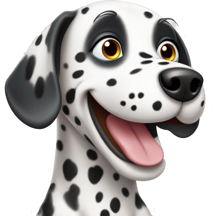 happy dalmatian dog emoji