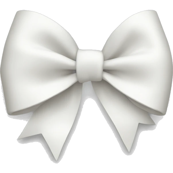 White bow on white bow emoji