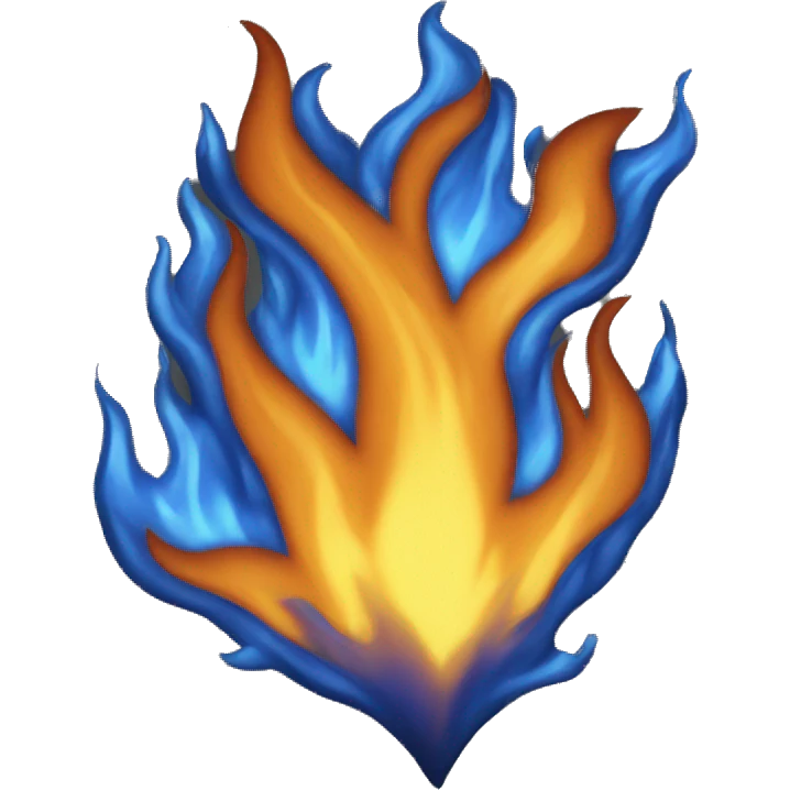 blue flame emoji