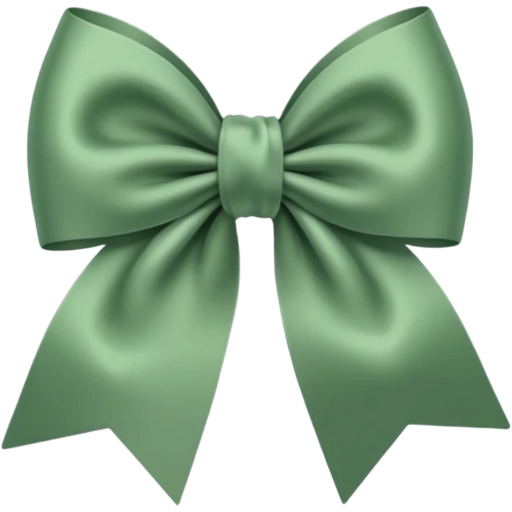 sage green ribbon bow emoji