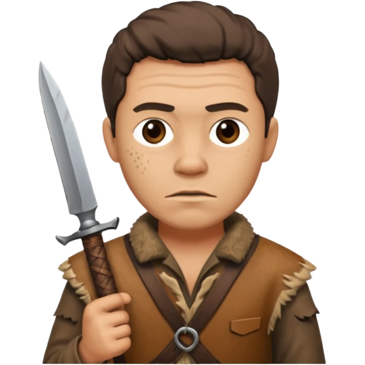 Stone age man  with Hunting Knife emoji