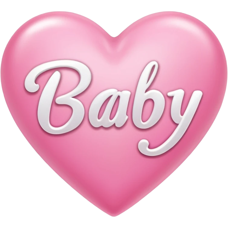 pink heart that says baby emoji
