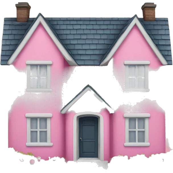 pink house emoji