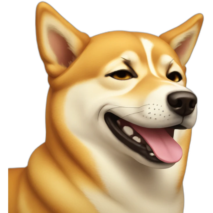 doge winking emoji