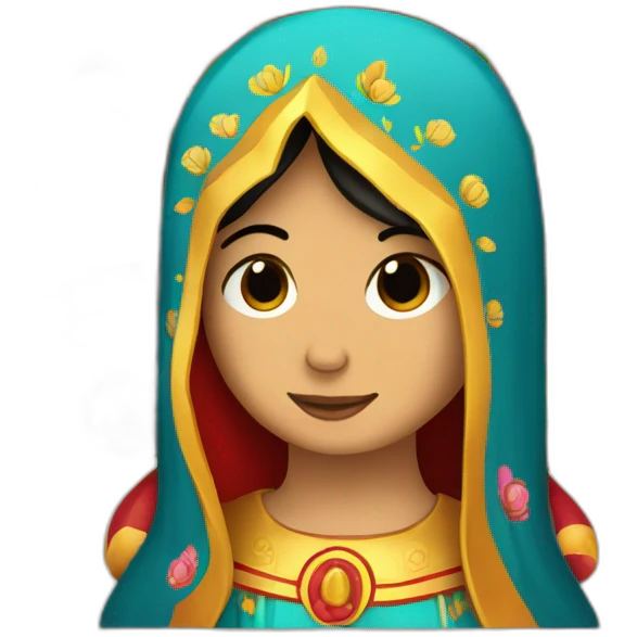 Virgen Guadalupe querubín México  emoji