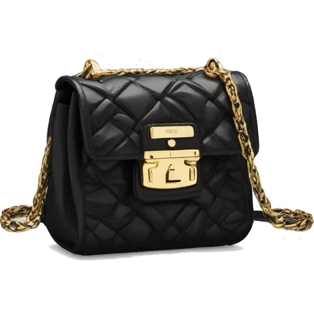 Black  gold bag Armani emoji