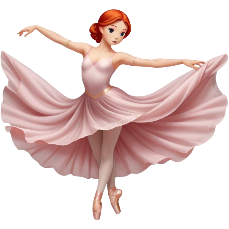 Red hair ballet dancer emoji