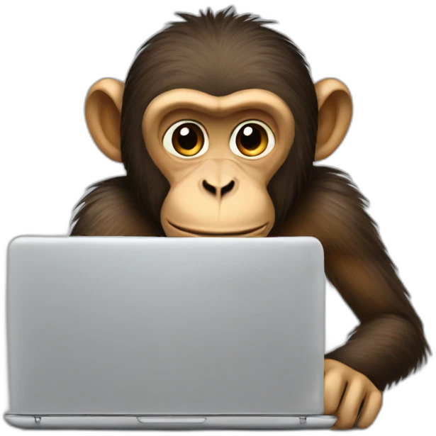 monkey using laptop emoji