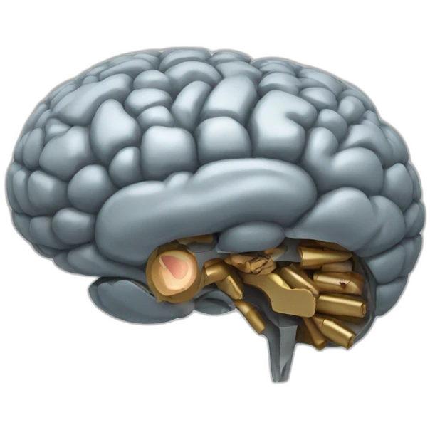 Bullet brain emoji