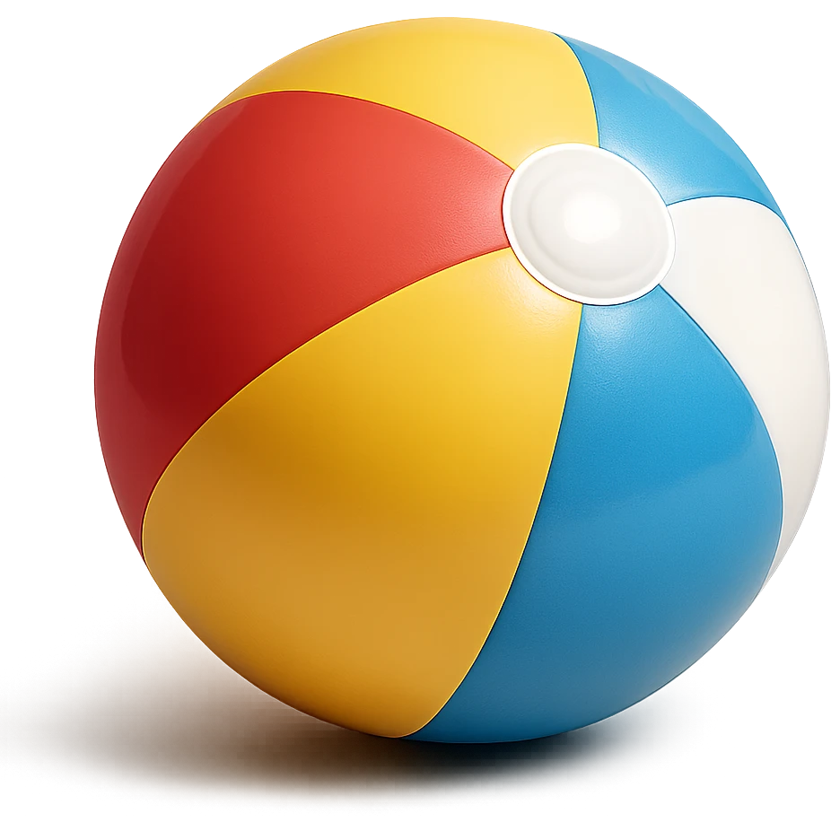 colorful inflatable beach ball emoji