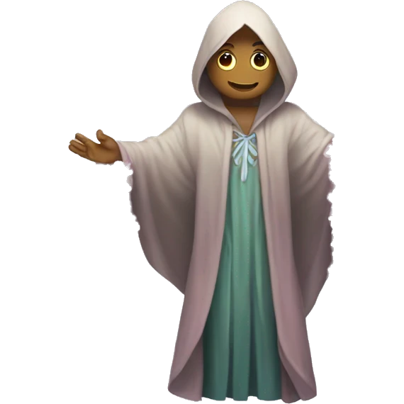 empty crystal magical robes covered with flowers emoji