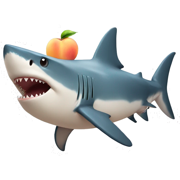 Shark with peach  emoji