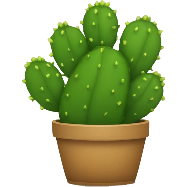 round Nopal without pot emoji