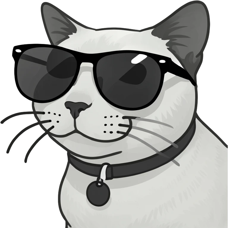 Cat with sunglasses emoji